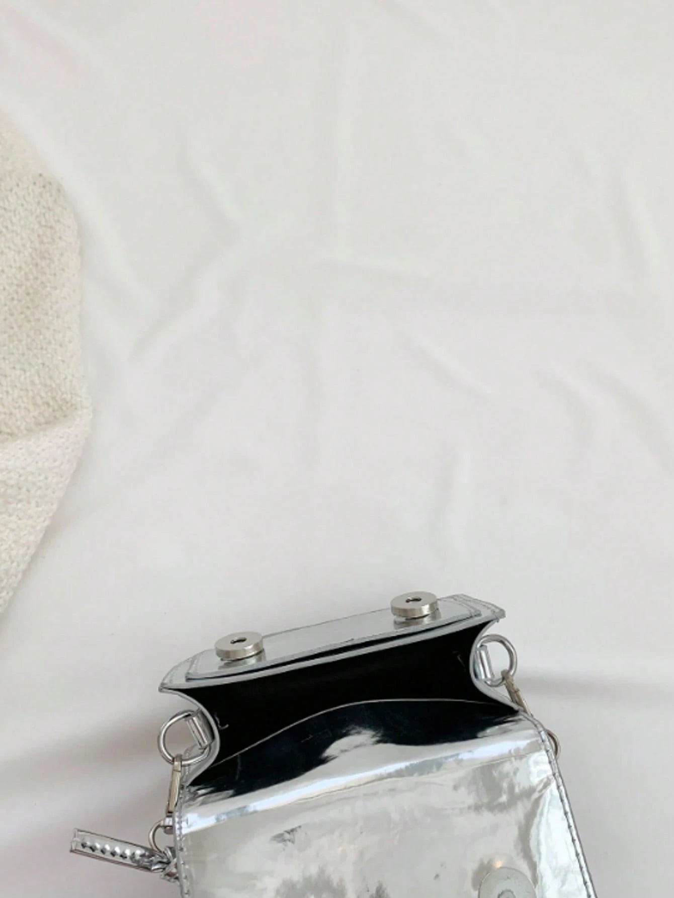 New Mini Square Bag For Spring/Summer, Decorated With Belt, Flap Opening, Chain & Belt Strap, Small Capacity Lightweight Minimalist Crossbody Bag
