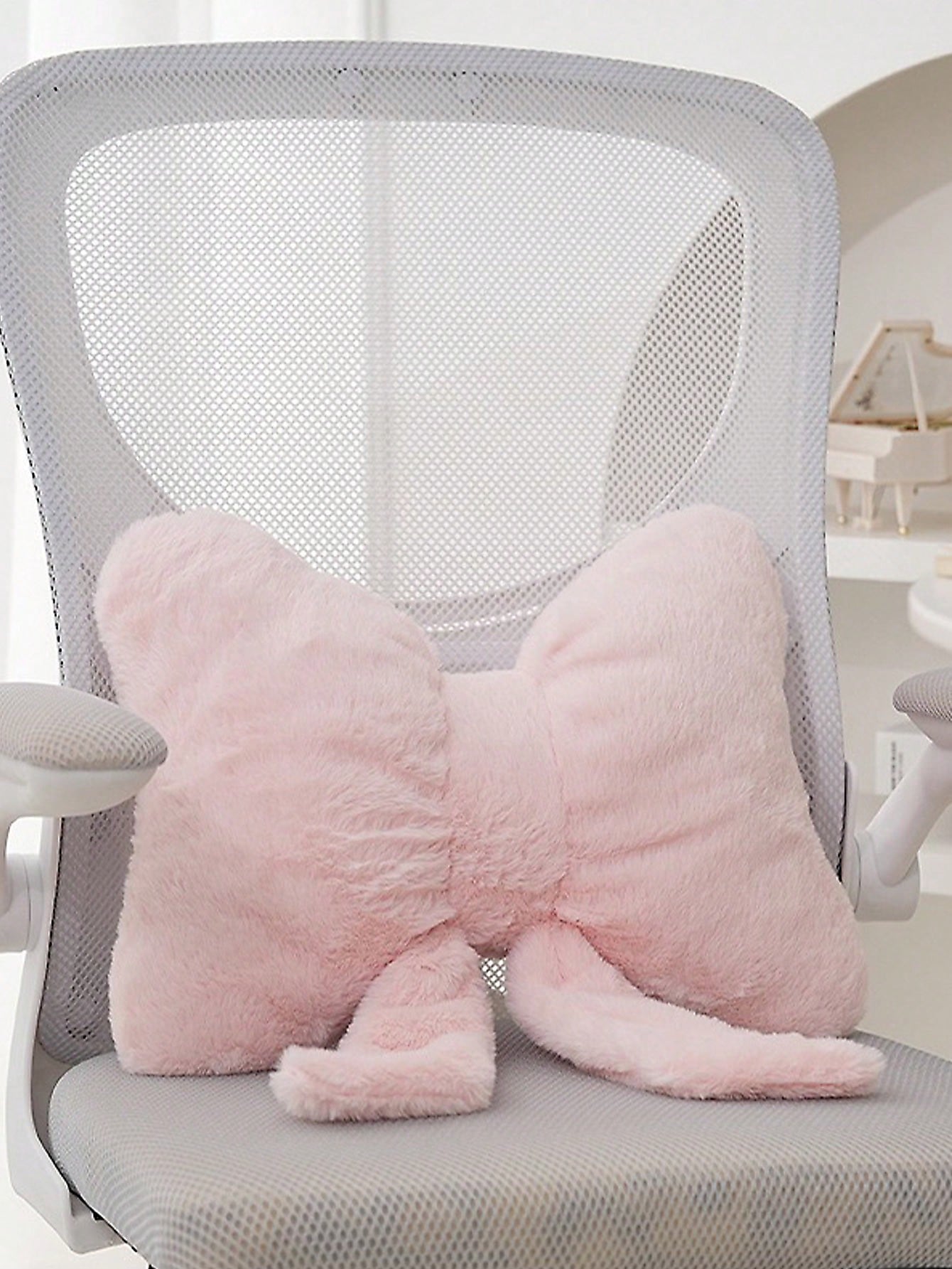 New Pink Bow Decor Throw Pillow, Soft & Cute, Suitable For Bed, Sofa And Bedroom Decor, Essential Home Decor Item For Spring/Summer, Also Perfect Gift For Holidays, Weddings, Graduations, Birthdays, C
