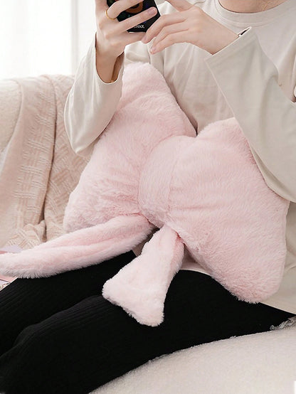 New Pink Bow Decor Throw Pillow, Soft & Cute, Suitable For Bed, Sofa And Bedroom Decor, Essential Home Decor Item For Spring/Summer, Also Perfect Gift For Holidays, Weddings, Graduations, Birthdays, C