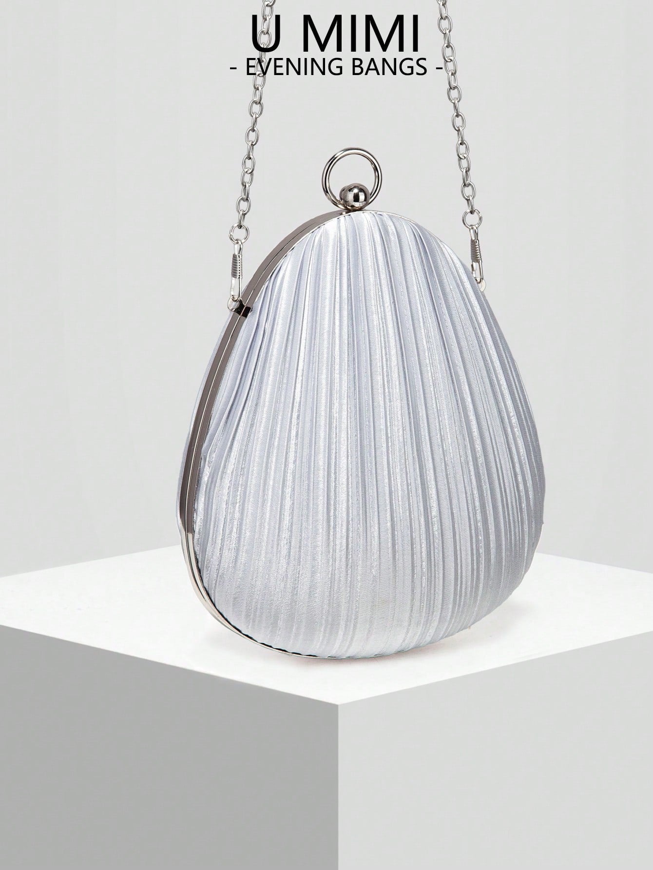 New Satin Pleated Evening Bag, Bridal Wedding Clutch, Versatile Handbag & Shoulder Bag, Suitable For Weddings, Galas, Parties, Meetings. Best Gift For Women