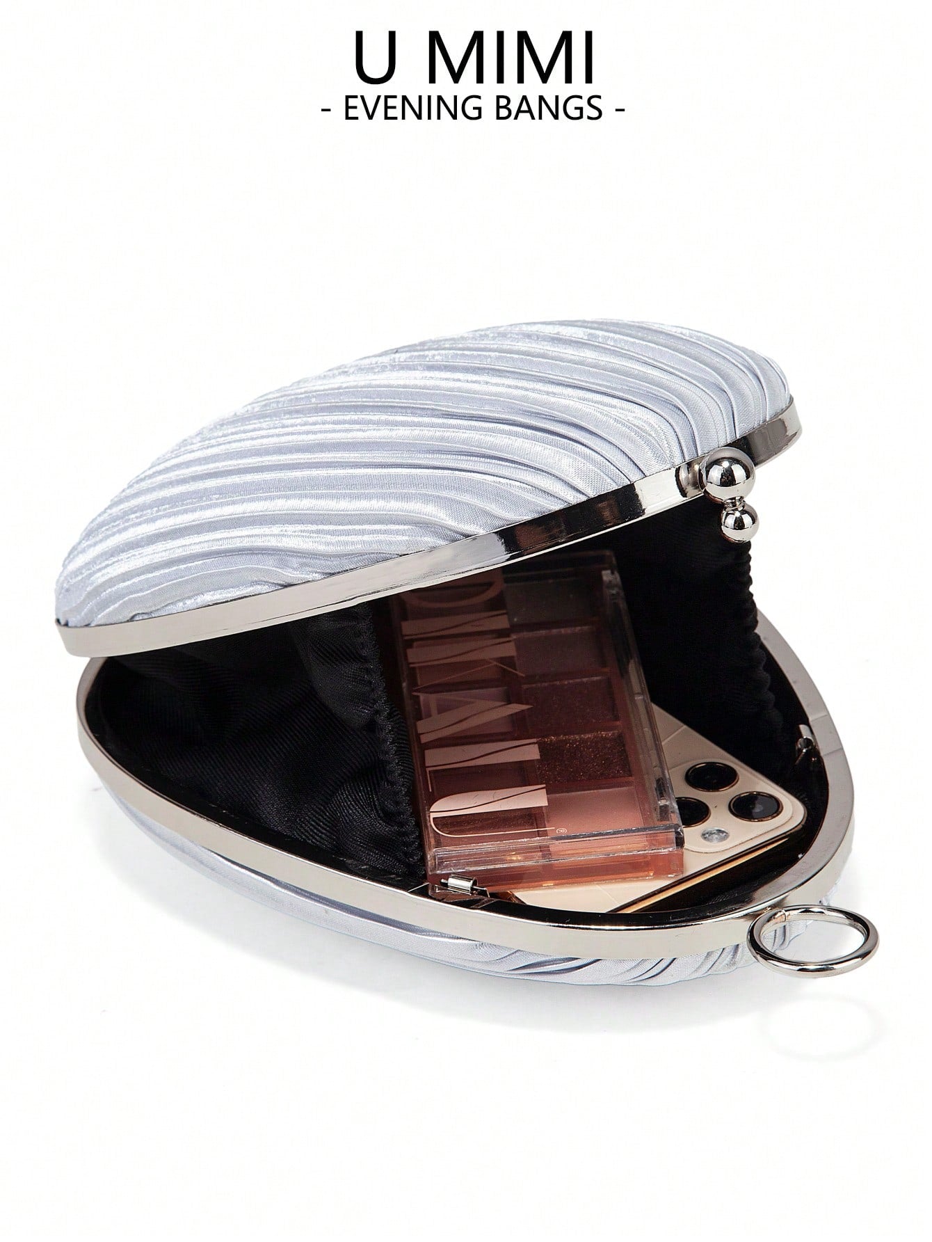 New Satin Pleated Evening Bag, Bridal Wedding Clutch, Versatile Handbag & Shoulder Bag, Suitable For Weddings, Galas, Parties, Meetings. Best Gift For Women