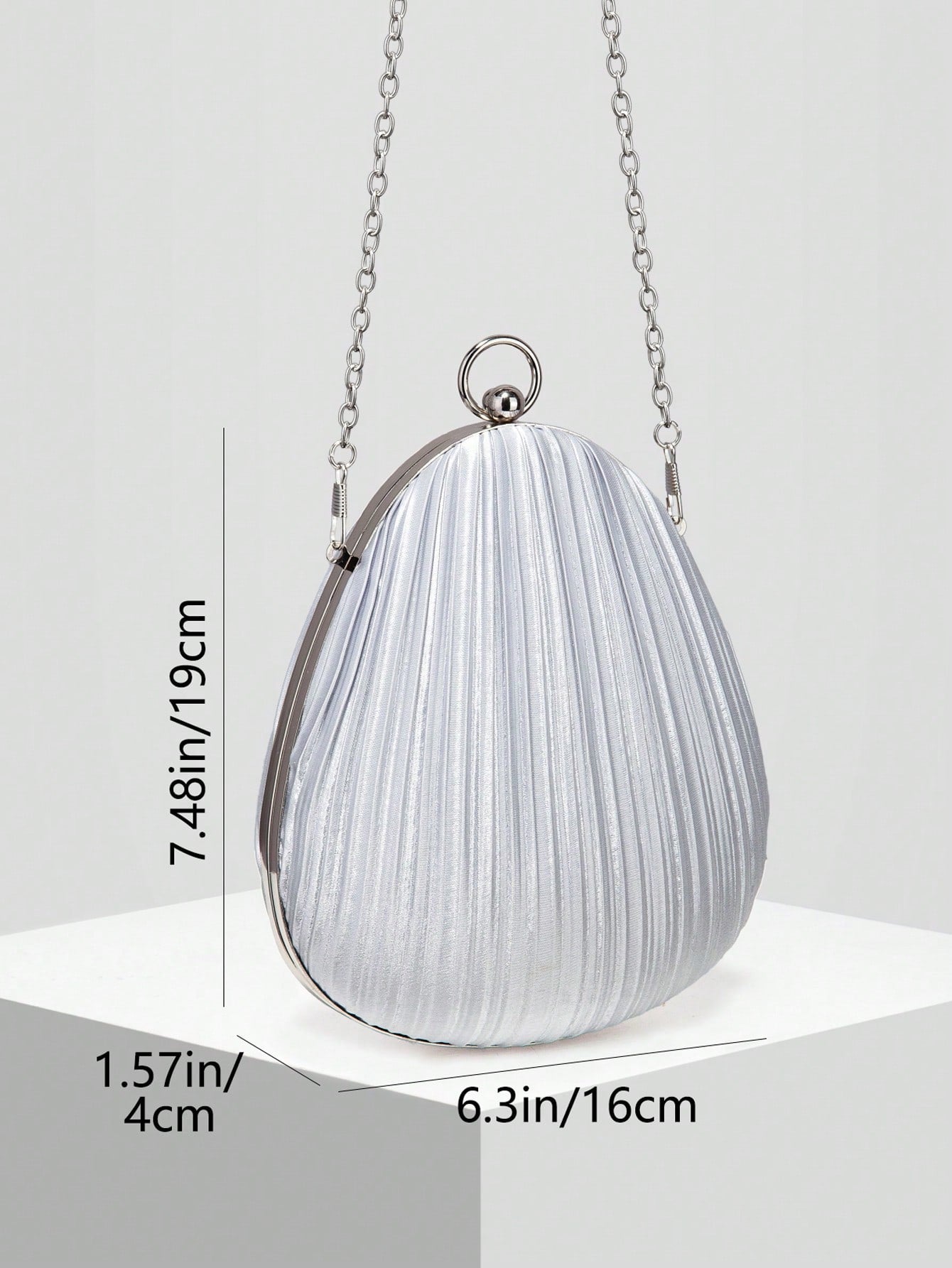 New Satin Pleated Evening Bag, Bridal Wedding Clutch, Versatile Handbag & Shoulder Bag, Suitable For Weddings, Galas, Parties, Meetings. Best Gift For Women