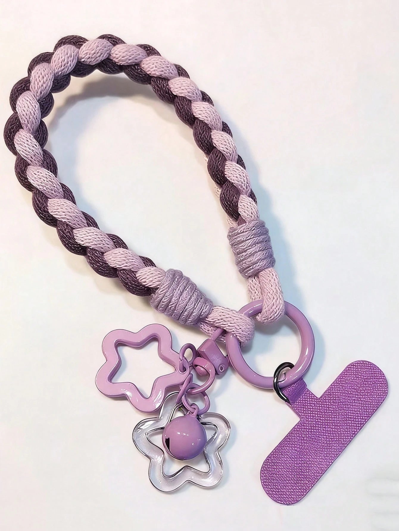 New Short Wine Red Mobile Phone Lanyard With Star Pendant, Fashionable Outdoor Chain, Key Case, Sturdy Lanyard For Women.