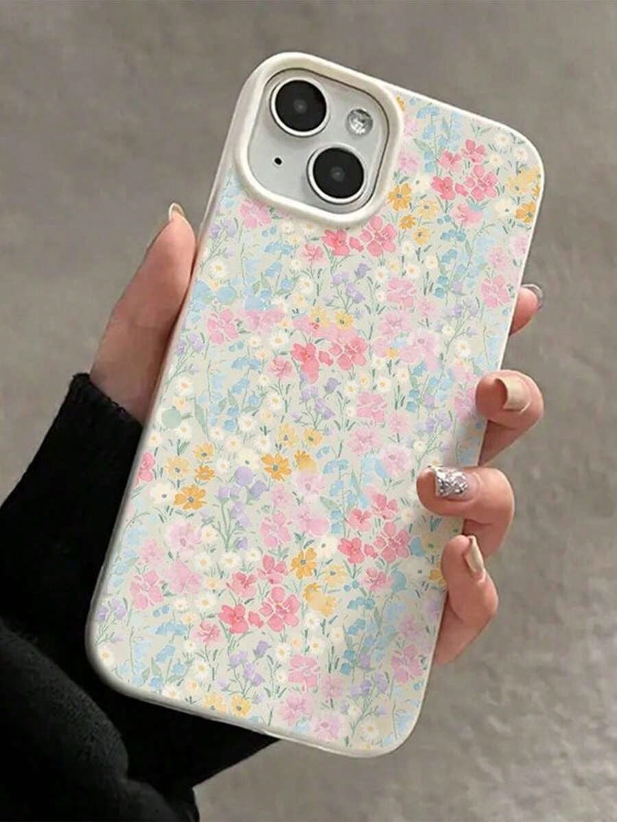 New Spring Flower Pattern Jelly TPU Shockproof Phone Case Compatible With Apple 17 Pro Max/16 Pro Max/15 Pro Max/17 Pro/11 12 13 14 15 16/12/12 Pro/14 Pro Max/13 Pro Max/16 Pro, Jelly TPU Phone Case