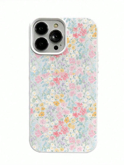 New Spring Flower Pattern Jelly TPU Shockproof Phone Case Compatible With Apple 17 Pro Max/16 Pro Max/15 Pro Max/17 Pro/11 12 13 14 15 16/12/12 Pro/14 Pro Max/13 Pro Max/16 Pro, Jelly TPU Phone Case