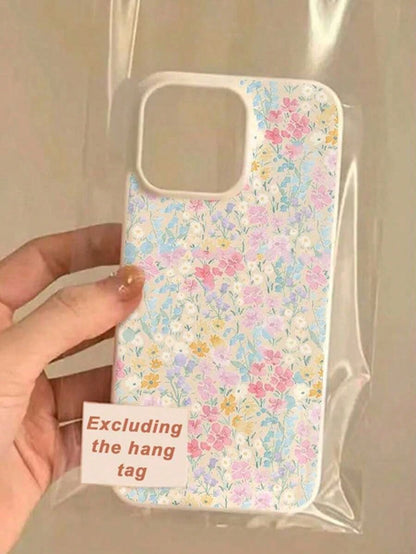 New Spring Flower Pattern Jelly TPU Shockproof Phone Case Compatible With Apple 17 Pro Max/16 Pro Max/15 Pro Max/17 Pro/11 12 13 14 15 16/12/12 Pro/14 Pro Max/13 Pro Max/16 Pro, Jelly TPU Phone Case