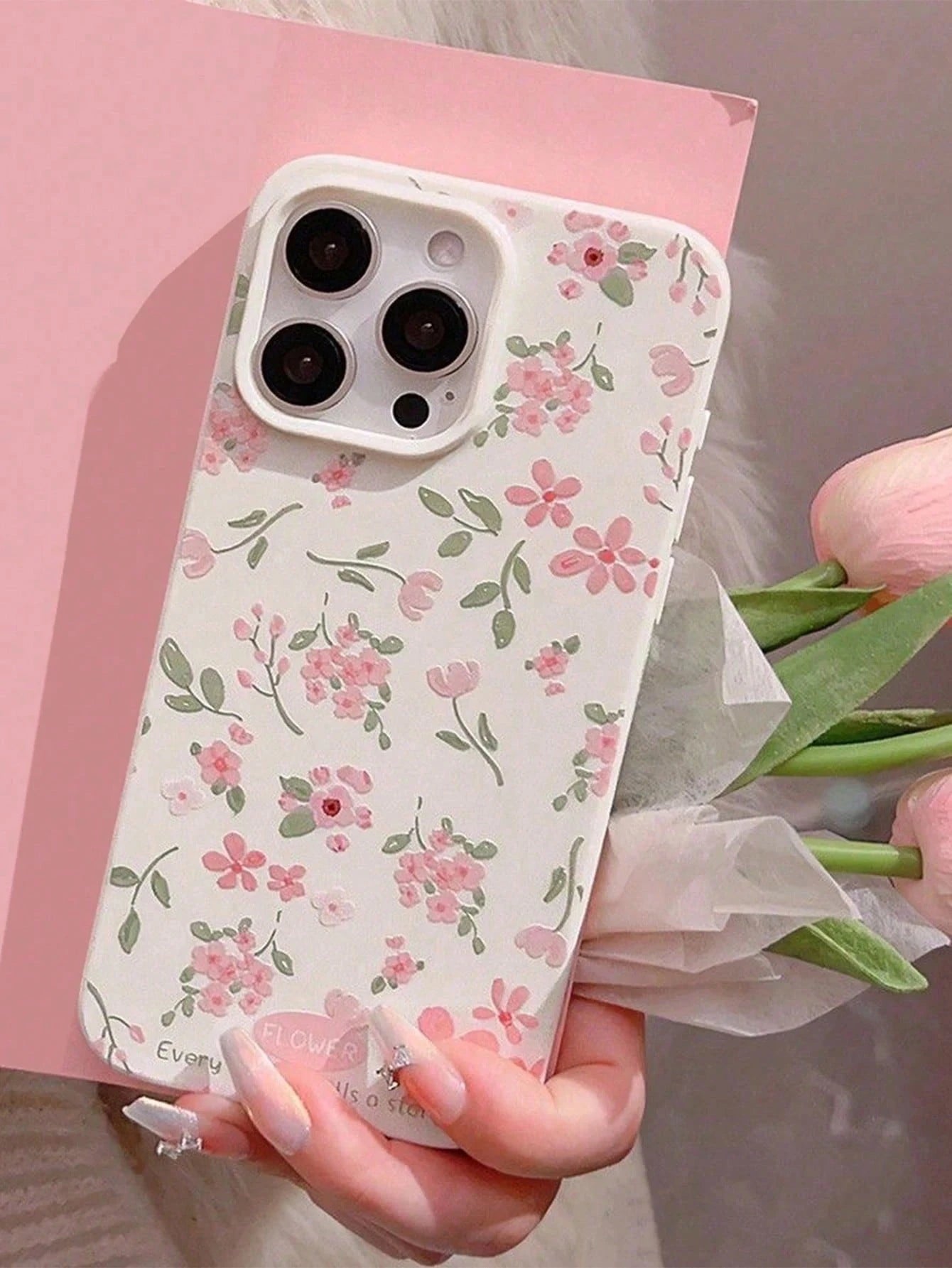 New Spring Flower Pattern Jelly TPU Shockproof Phone Case Compatible With Apple 17 Pro Max/16 Pro Max/15 Pro Max/17 Pro/11 12 13 14 15 16/12/12 Pro/14 Pro Max/13 Pro Max/16 Pro, Jelly TPU Phone Case
