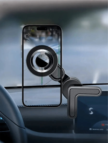 New Telescopic Base Magnetic Car Phone Holder For Dashboard, Hands-Free Phone Mount Suitable For Smartphones