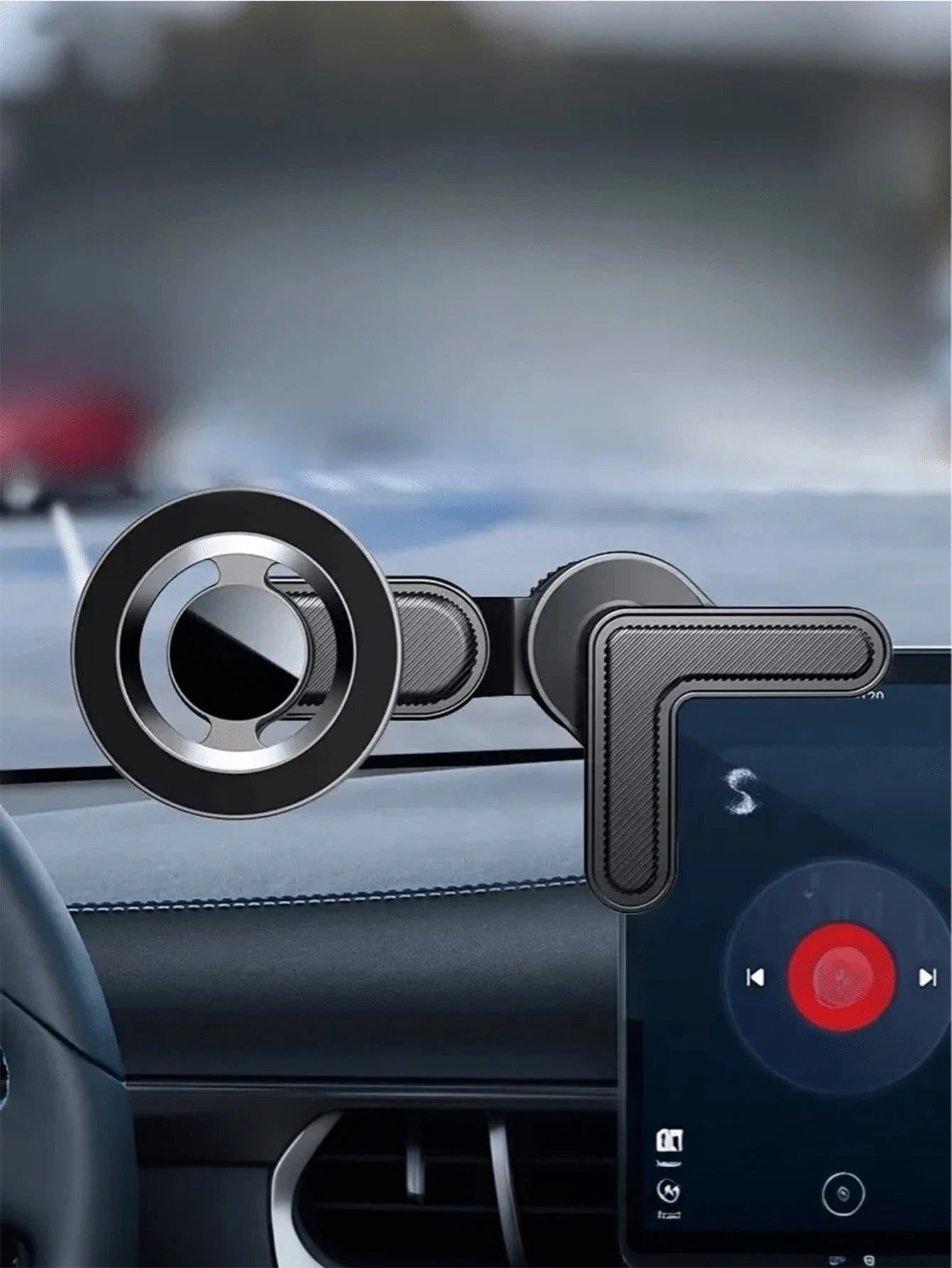 New Telescopic Base Magnetic Car Phone Holder For Dashboard, Hands-Free Phone Mount Suitable For Smartphones