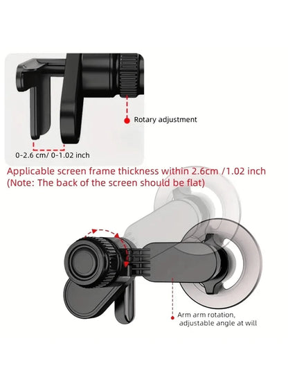 New Telescopic Base Magnetic Car Phone Holder For Dashboard, Hands-Free Phone Mount Suitable For Smartphones