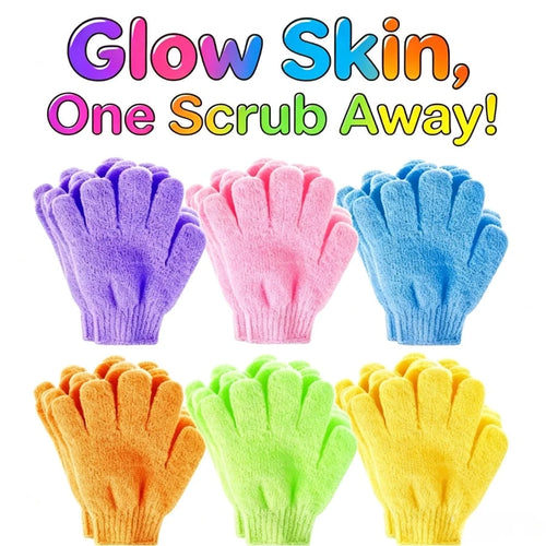 New Thickened Nylon Frosted Bath Gloves, Five-Finger Design Gentle Cleaning, Double-Sided Exfoliating Cleaning Massage Gloves, Suitable For Bathroom Bathing Scrubbing, Back Massage, Deep Exfoliation