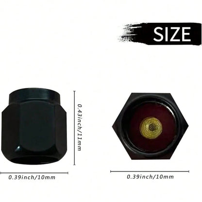 NEW- Tire Valve Stem Caps Cover,4 Pcs Metal Black Air Valve Cap, Aluminum Car Wheel Stem Caps,Universal Stem Covers For Cars,Trucks,Bikes,Motorcycles,Corrosion Resistant (Black Leopard Texture)