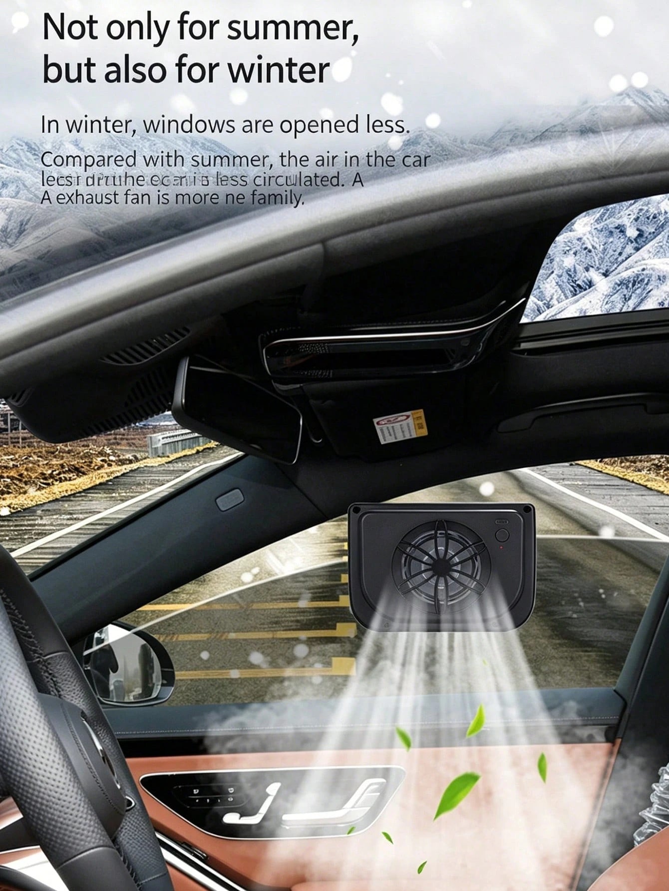 New Upgraded USB Solar Powered Car Window Exhaust Fan, Automatic Ventilation Cooling Fan System For Car Window Windshield, Air Circulation, Suitable For Universal Car Models (USB Powered Or Solar Powe