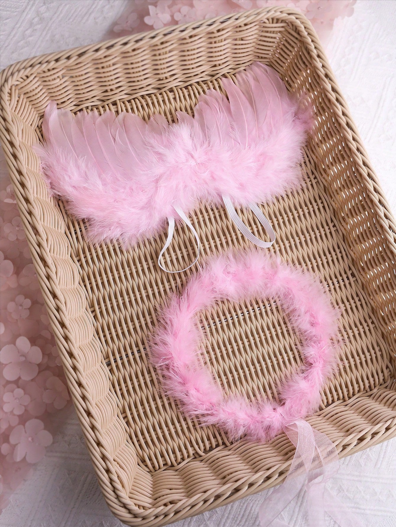 Newborn Angel Wings With Matching Headband Newborn Photo Props Baby Girl Photo Shoot Outfits