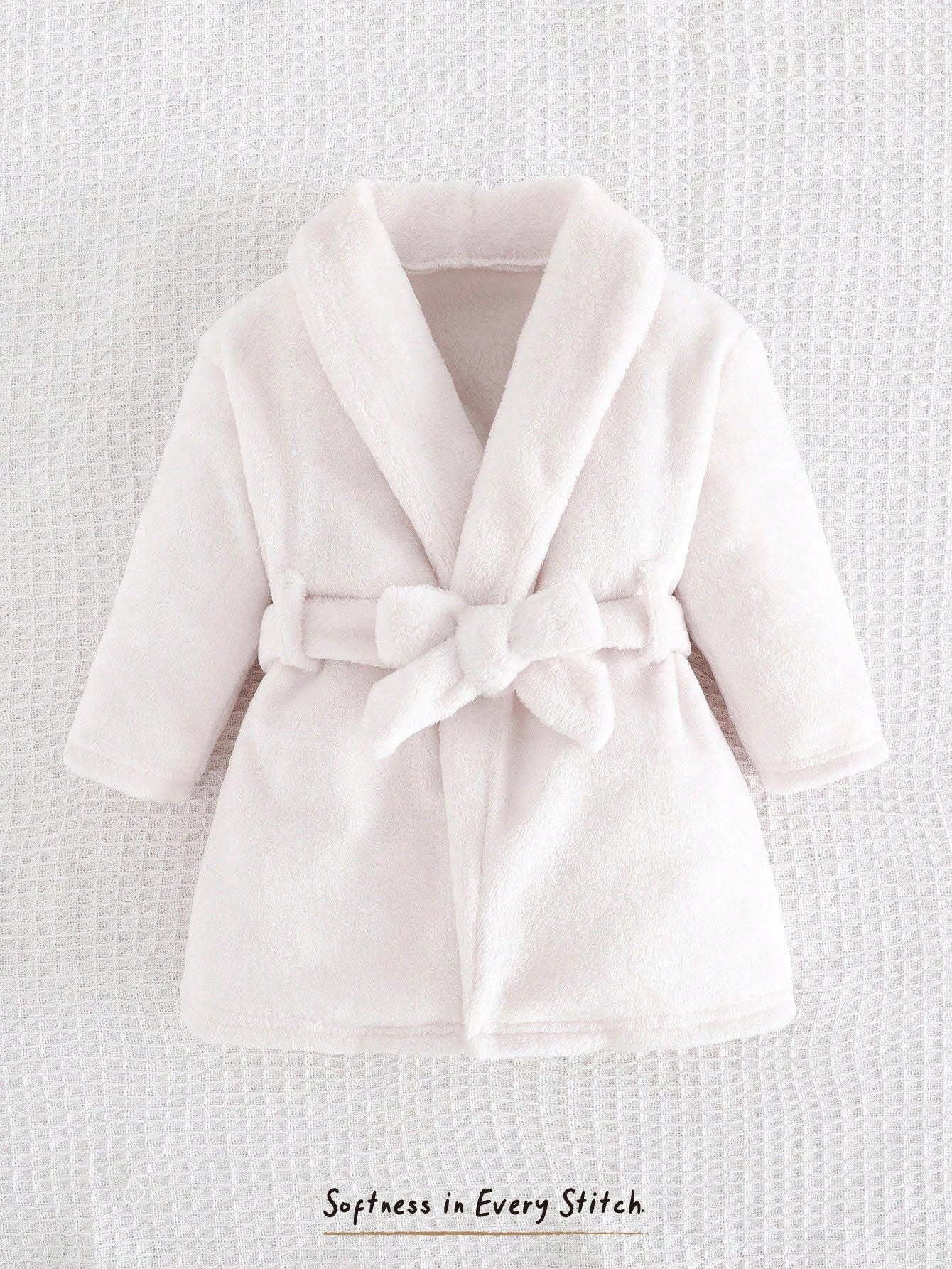Newborn Baby Boy/Girl Floral Print Pattern Fleece Thick Hooded Long Sleeve Tie-Front Robe Autumn Winter
