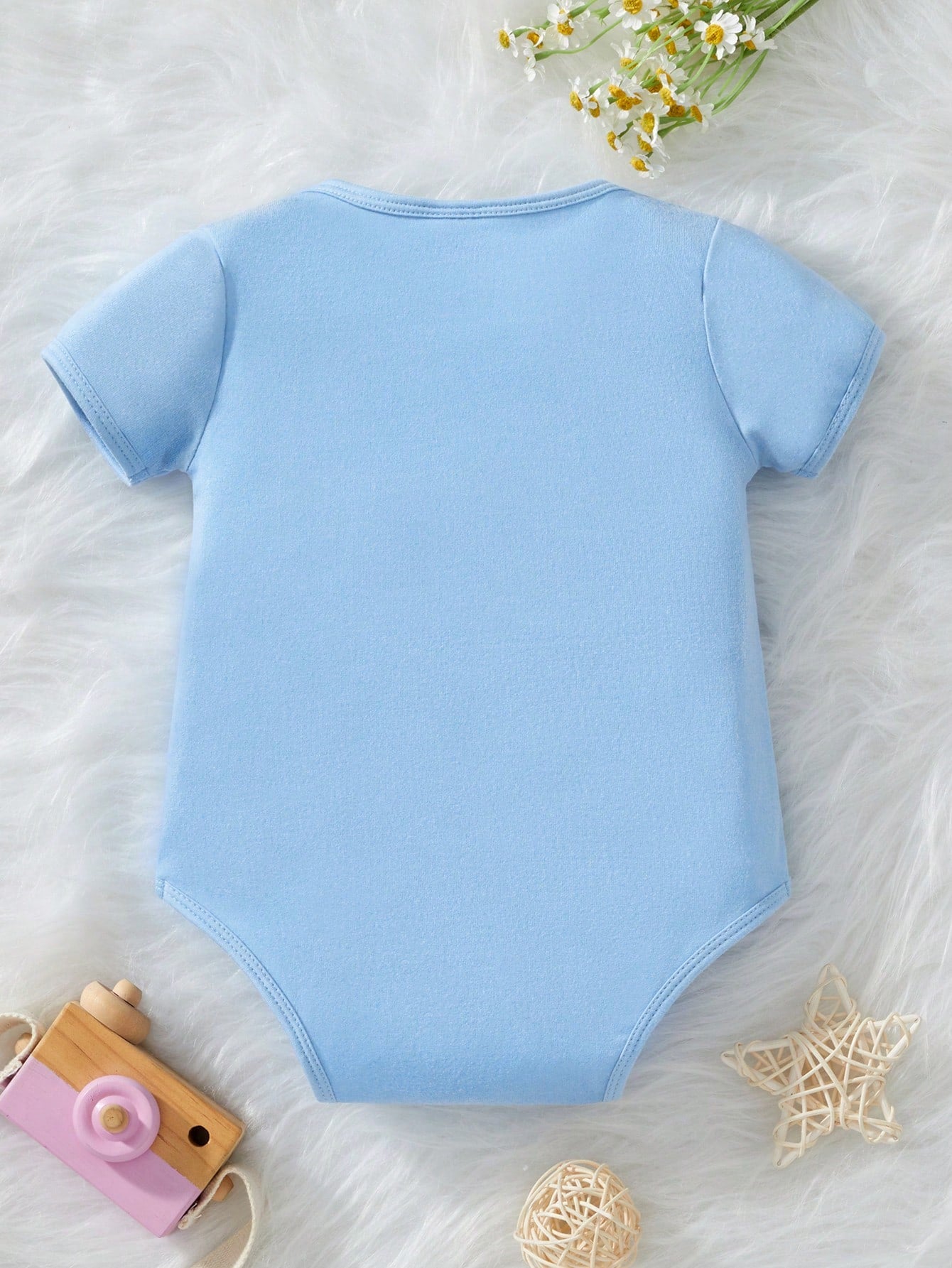 Newborn Baby Boy Slogan Print Short Sleeve Romper