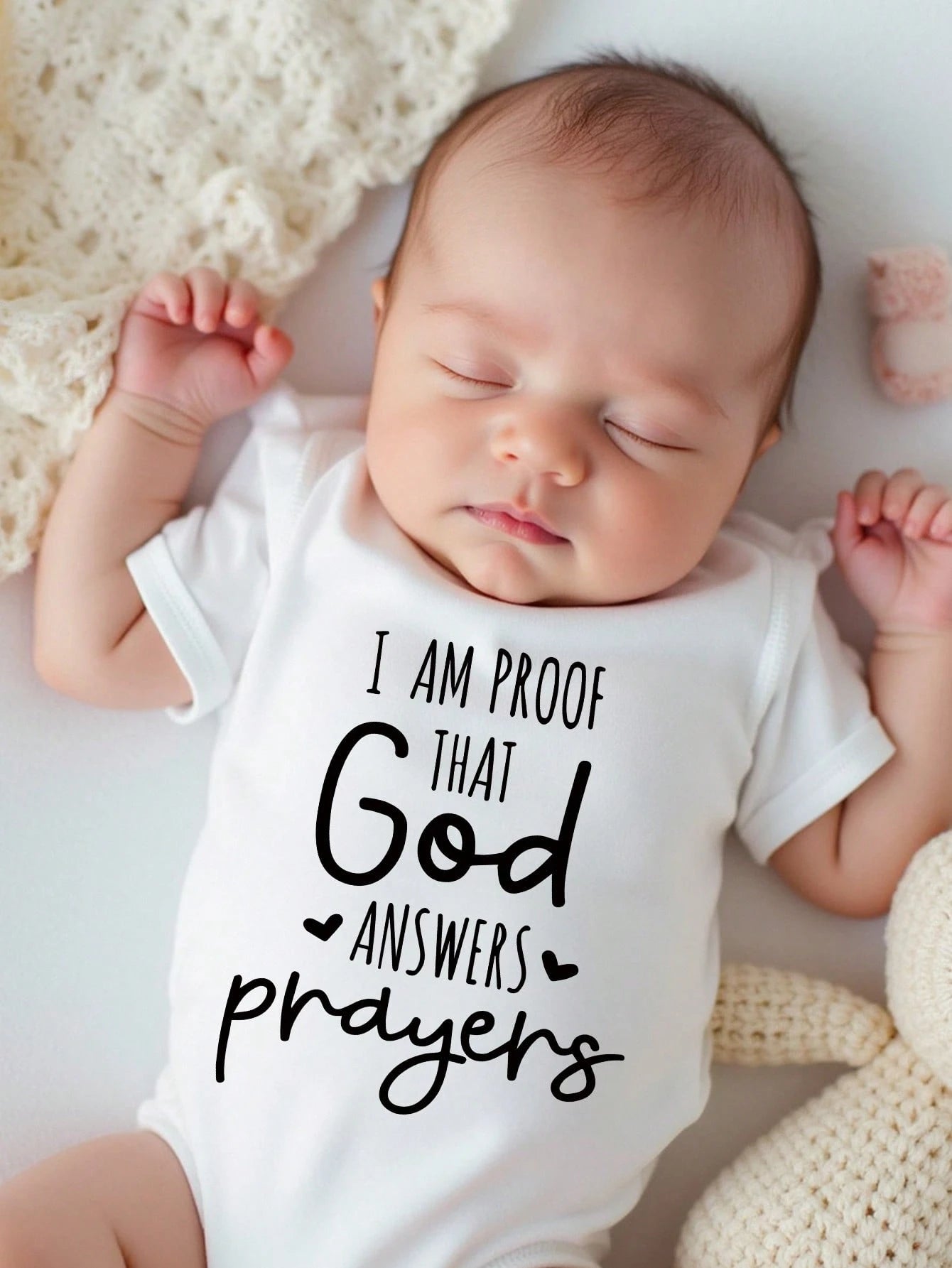 Newborn Baby Boy Slogan Print Short Sleeve Romper