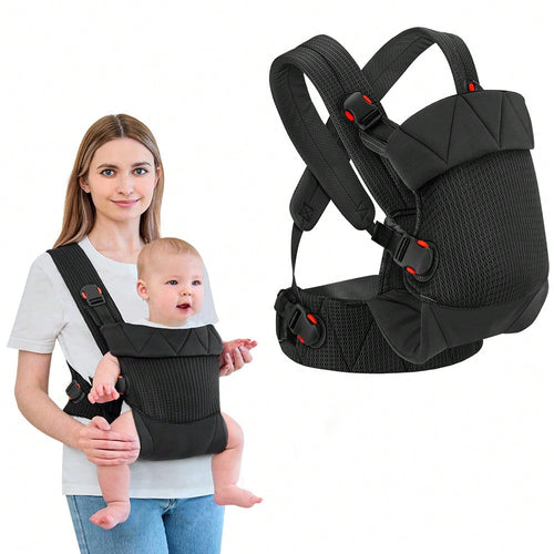Newborn Carrier, Baby Carrier Newborn To Toddler, Ergonomic Baby Sling With Head Support