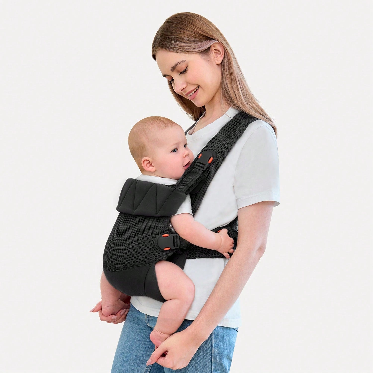 Newborn Carrier, Baby Carrier Newborn To Toddler, Ergonomic Baby Sling With Head Support