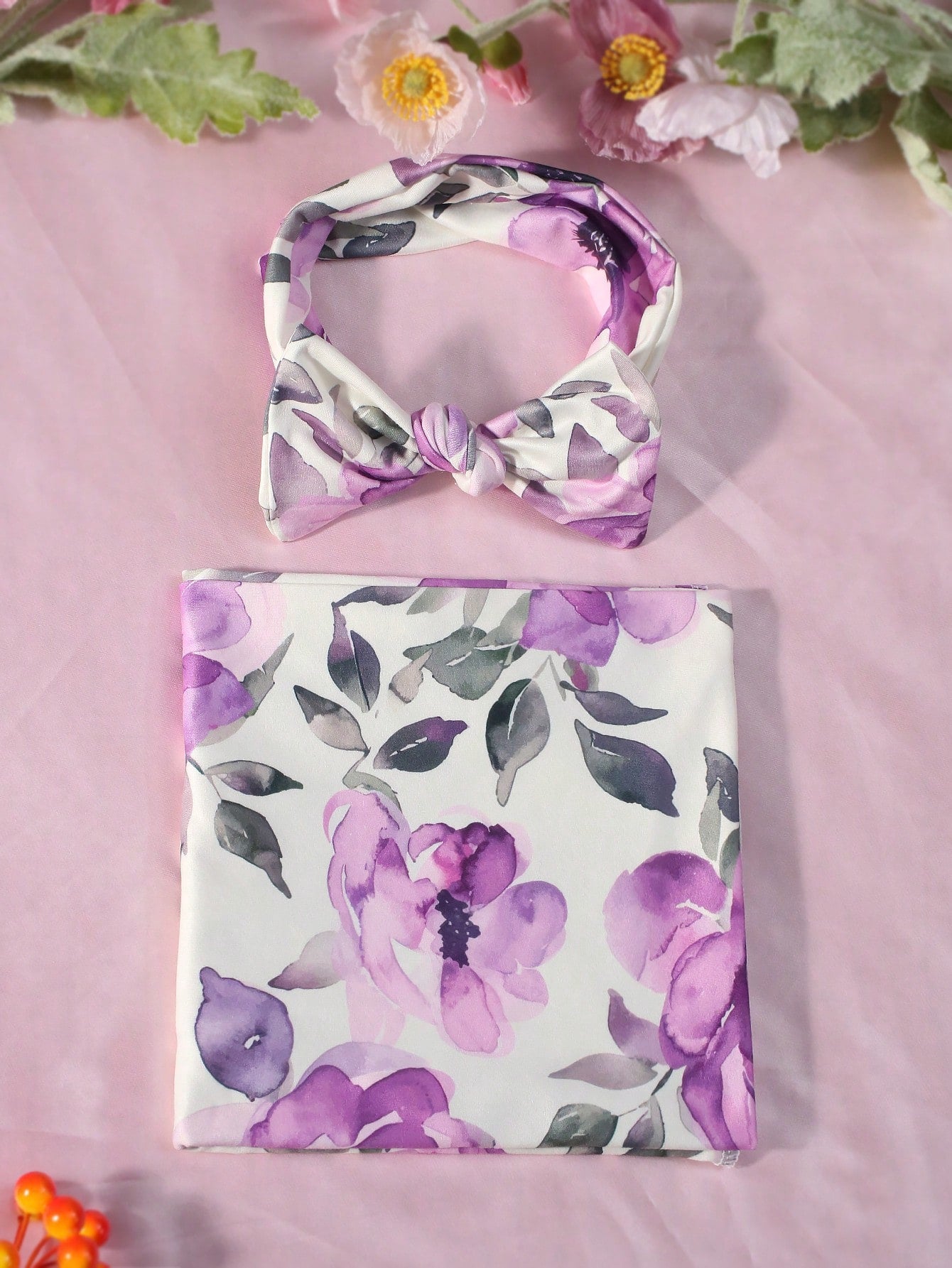 Newborn Floral Print Simple Casual Photography Outfit