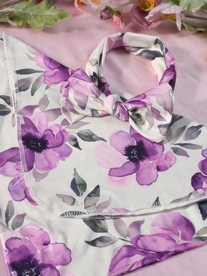Newborn Floral Print Simple Casual Photography Outfit