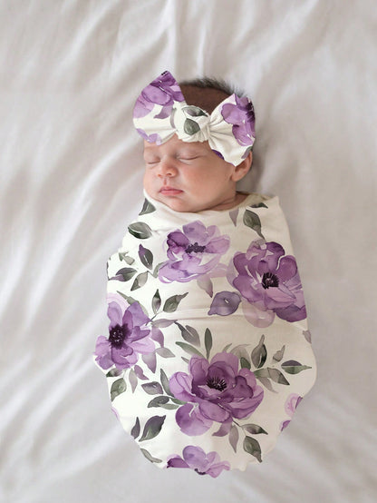 Newborn Floral Print Simple Casual Photography Outfit