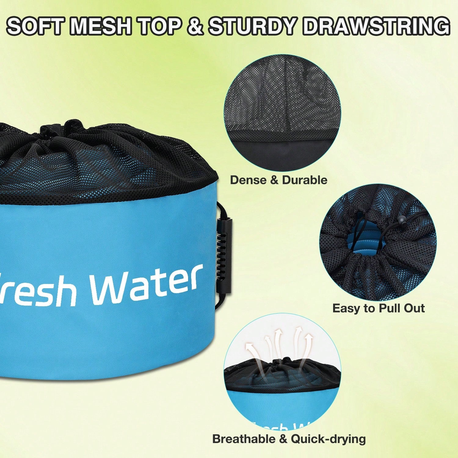 Nilight 4 Pack Waterproof RV Storage Bag With Mesh Top Drawstring Hose Organizer For Sewer Fresh Water Cords Camper Accessories