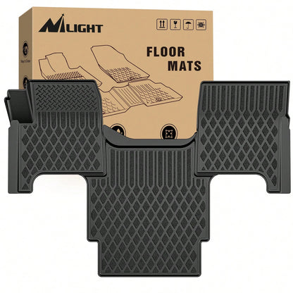 Nilight Custom Fit TPE Floor Mats Compatible With Volvo VNL 300, 430, 630, 670, 730 & 780 (2004-2018) And Volvo VT (2006-2010), All-Weather Heavy-Duty Floor Liners, Waterproof, Anti-Slip, Full Coverag