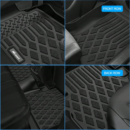 Nilight Custom Fit TPE Floor Mats Compatible With Volvo VNL 300, 430, 630, 670, 730 & 780 (2004-2018) And Volvo VT (2006-2010), All-Weather Heavy-Duty Floor Liners, Waterproof, Anti-Slip, Full Coverag