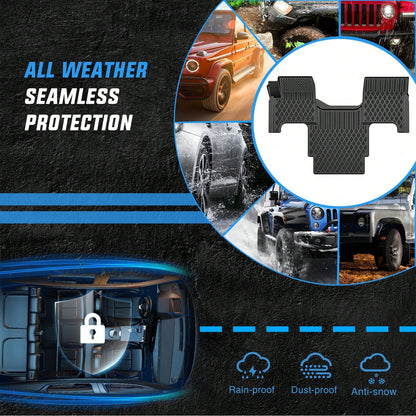 Nilight Custom Fit TPE Floor Mats Compatible With Volvo VNL 300, 430, 630, 670, 730 & 780 (2004-2018) And Volvo VT (2006-2010), All-Weather Heavy-Duty Floor Liners, Waterproof, Anti-Slip, Full Coverag
