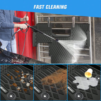 Nilight Custom Fit TPE Floor Mats Compatible With Volvo VNL 300, 430, 630, 670, 730 & 780 (2004-2018) And Volvo VT (2006-2010), All-Weather Heavy-Duty Floor Liners, Waterproof, Anti-Slip, Full Coverag