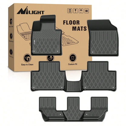 Nilight Custom Fit TPE Floor Mats Compatible With Volvo VNL 300, 430, 630, 670, 730 & 780 (2004-2018) And Volvo VT (2006-2010), All-Weather Heavy-Duty Floor Liners, Waterproof, Anti-Slip, Full Coverag