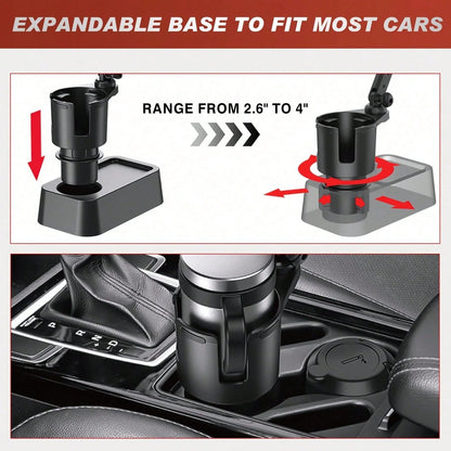 nilight Frokom Cup Holder Expander For Car,Upgraded Car Cup Holder Expander Adapter With Offset Adjustable Base, Fit Most Large Bottles And Mugs- Ramblers 14/24/36/46oz, Hydro Flasks 32/40oz