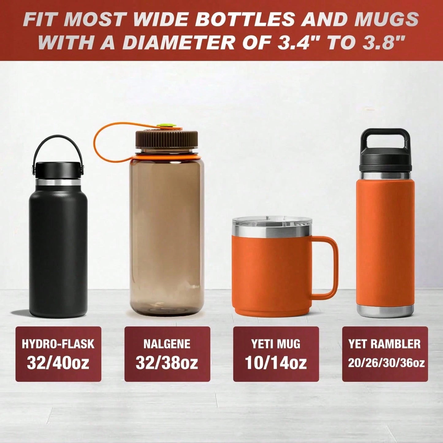 nilight Frokom Cup Holder Expander For Car,Upgraded Car Cup Holder Expander Adapter With Offset Adjustable Base, Fit Most Large Bottles And Mugs- Ramblers 14/24/36/46oz, Hydro Flasks 32/40oz