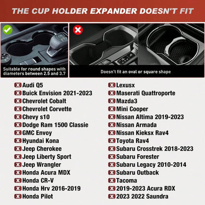 nilight Frokom Cup Holder Expander For Car,Upgraded Car Cup Holder Expander Adapter With Offset Adjustable Base, Fit Most Large Bottles And Mugs- Ramblers 14/24/36/46oz, Hydro Flasks 32/40oz