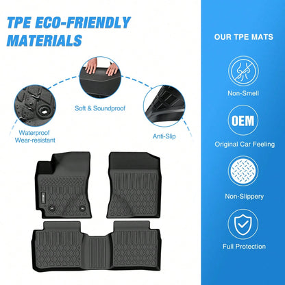 Nilight TPE Floor Mats Compatible With Toyota Corolla 2014-2019 Premium TPE Car Floor Mats Waterproof Custom Fit All Weather Floor Liners Wear Resistant Easy To Clean Interior Accessories