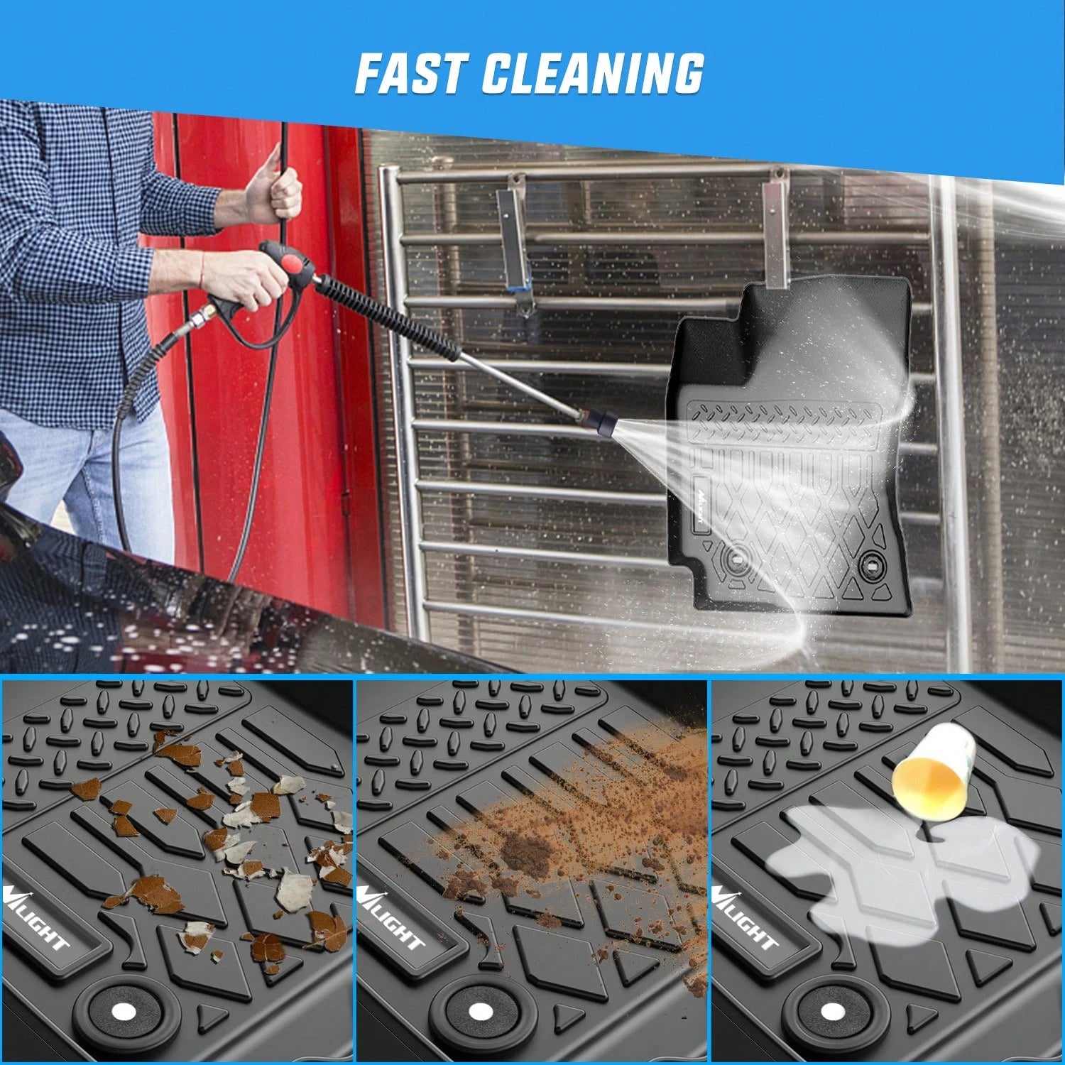 Nilight TPE Floor Mats Compatible With Toyota Corolla 2014-2019 Premium TPE Car Floor Mats Waterproof Custom Fit All Weather Floor Liners Wear Resistant Easy To Clean Interior Accessories