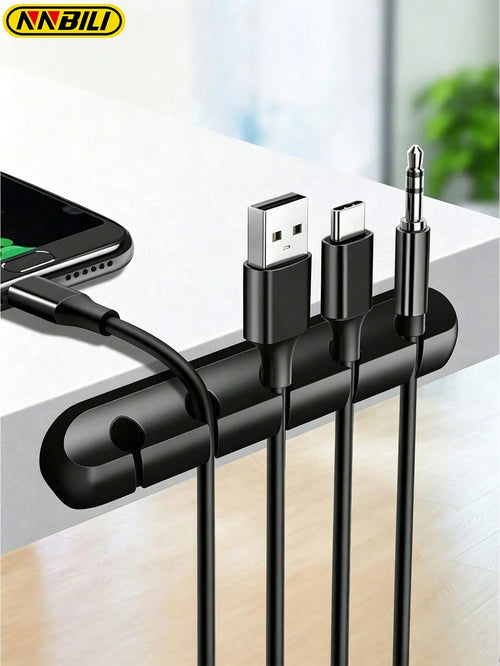 NNBILI Silicone USB Cable Organizer Cable Winder Desktop Tidy Management Clips Cable Holder For Mouse Headphone Wire Organizer
