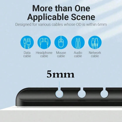 NNBILI Silicone USB Cable Organizer Cable Winder Desktop Tidy Management Clips Cable Holder For Mouse Headphone Wire Organizer
