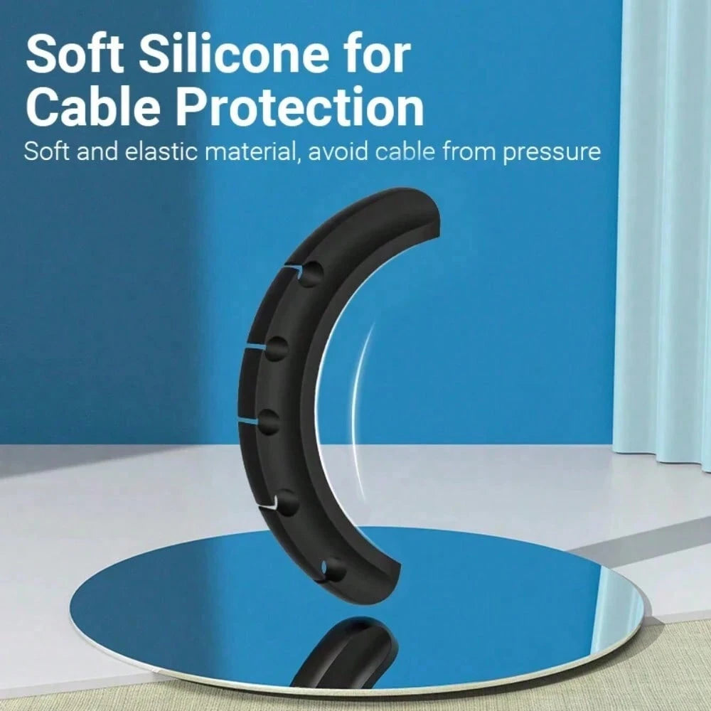 NNBILI Silicone USB Cable Organizer Cable Winder Desktop Tidy Management Clips Cable Holder For Mouse Headphone Wire Organizer