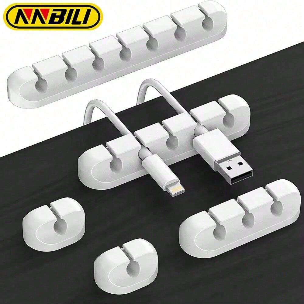 NNBILI Silicone USB Cable Organizer Cable Winder Desktop Tidy Management Clips Cable Holder For Mouse Headphone Wire Organizer