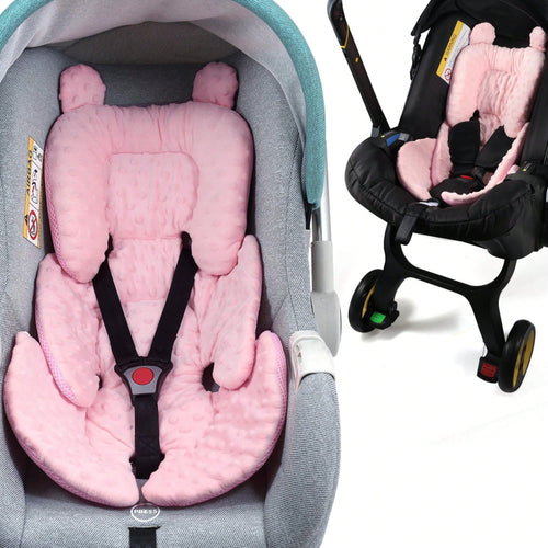 Oaoleer 1PC 3in1 Reversible Carseat Head Body Support Newborn,3D Minnky Infant Car Seat Insert,Extra Soft Breathable Baby Car Seat Cushion Boys Girls