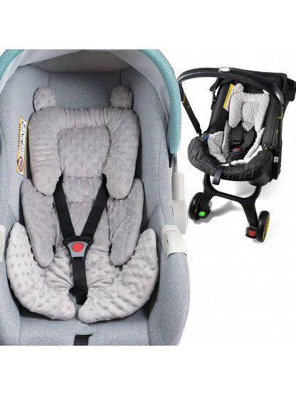 Oaoleer 1PC 3in1 Reversible Carseat Head Body Support Newborn,3D Minnky Infant Car Seat Insert,Extra Soft Breathable Baby Car Seat Cushion Boys Girls