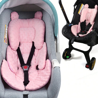 Oaoleer 1PC 3in1 Reversible Carseat Head Body Support Newborn,3D Minnky Infant Car Seat Insert,Extra Soft Breathable Baby Car Seat Cushion Boys Girls