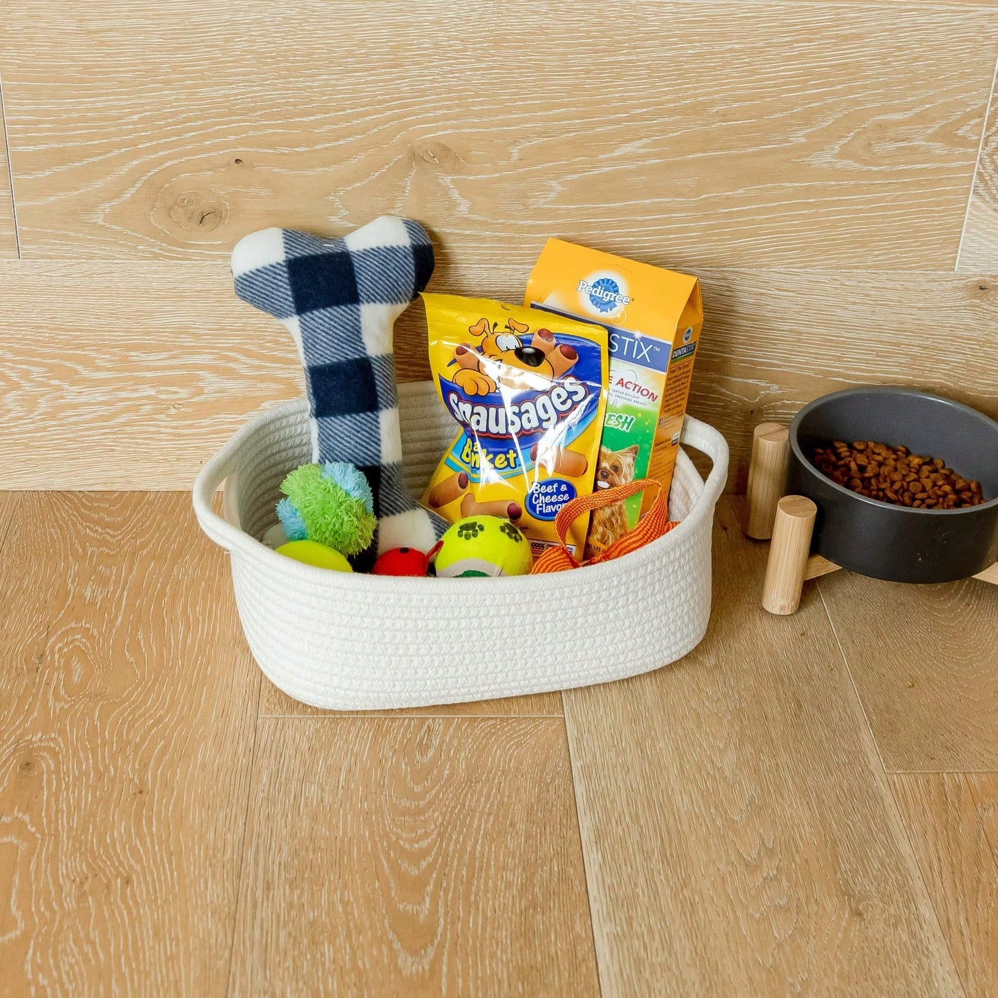 Oaoleer 5 Pack Natural Cotton Rope Storage Baskets, Woven Organizer Bins For Nursery, Pet Toys, Bathroom & Montessori