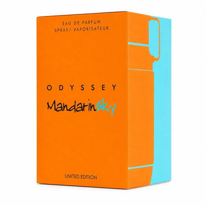 Odyssey Mandarin Sky Armaf Eau De Parfum Spray 100ml, Fresh Mandarin Orange Citrus Amber Musk Perfume, Long Lasting Unisex Fragrance Gift