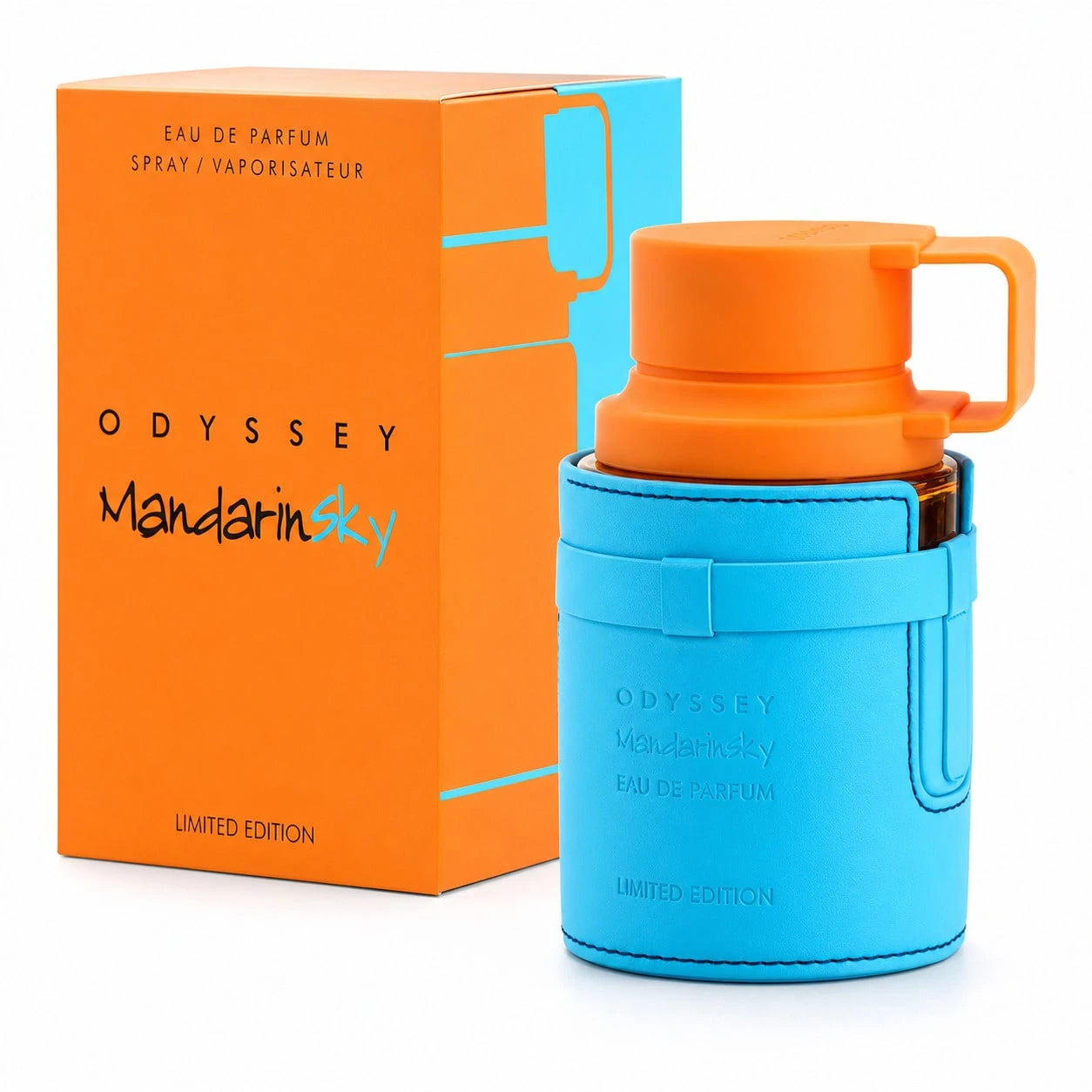 Odyssey Mandarin Sky Armaf Eau De Parfum Spray 100ml, Fresh Mandarin Orange Citrus Amber Musk Perfume, Long Lasting Unisex Fragrance Gift