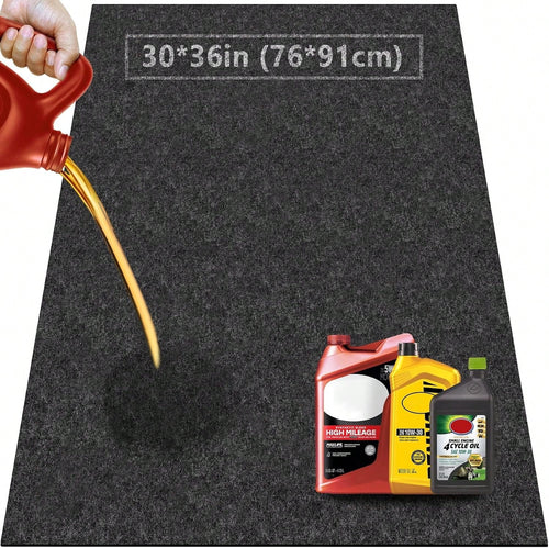 Oil Spill Mat For Garage Floor Under Car- 24x36 Inches Oil Splash Pad, Garage Driveway Oil Drip Mat, Oil Absorbent Mechanic Floor Mat For Motorcycle, Garage, Refrigerator, Golf Cart, Basement