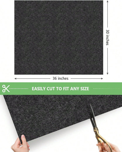 Oil Spill Mat For Garage Floor Under Car- 24x36 Inches Oil Splash Pad, Garage Driveway Oil Drip Mat, Oil Absorbent Mechanic Floor Mat For Motorcycle, Garage, Refrigerator, Golf Cart, Basement