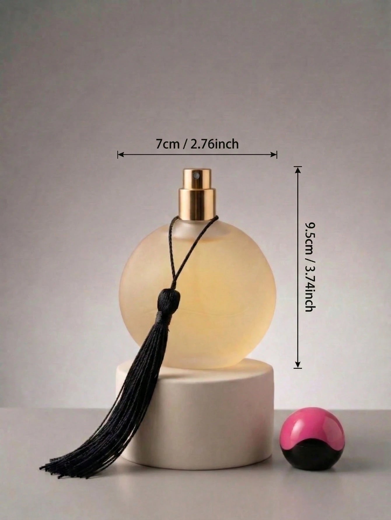 Opulent Amber 1.7oz/ 50ML Women's Perfume Luxe Gold Sphere Long-Lasting Floral Fragrance Premium Eau De Parfum Vintage Tassel Aesthetic Vanity Birthday Gift